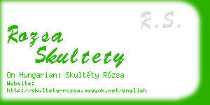 rozsa skultety business card
