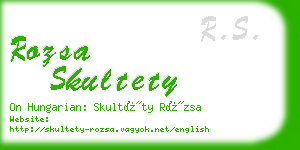 rozsa skultety business card